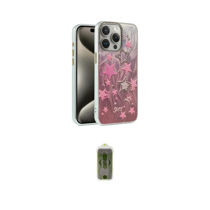 ieg™ iPhone 15 Pro Max Kılıf Zirve Modern Prime - Siyah Joko Magic 5D Hayalet Cam