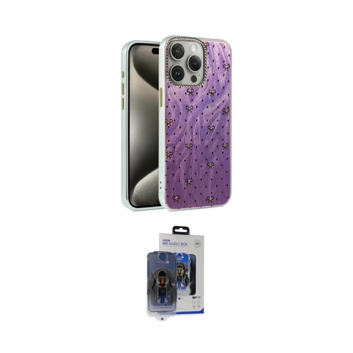 ieg™ iPhone 15 Pro Max Kılıf Zirve Modern Prime - Siyah Vanessa Magic Cam