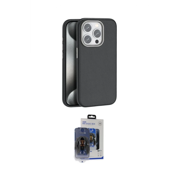 ieg™ iPhone 15 Pro Max Kılıf Zirve Modern Prime - Siyah Vanessa Magic Cam