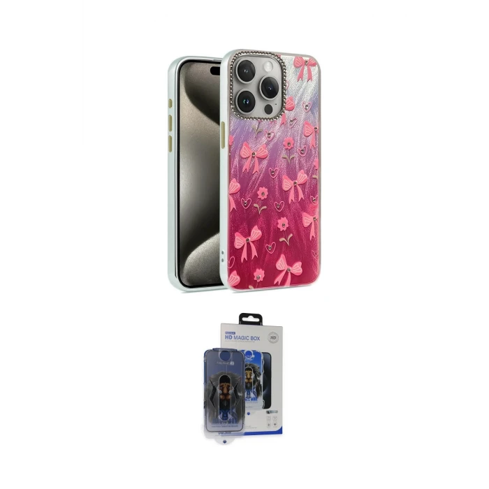 ieg™ iPhone 15 Pro Max Kılıf Zirve Modern Prime - Siyah Vanessa Magic Cam