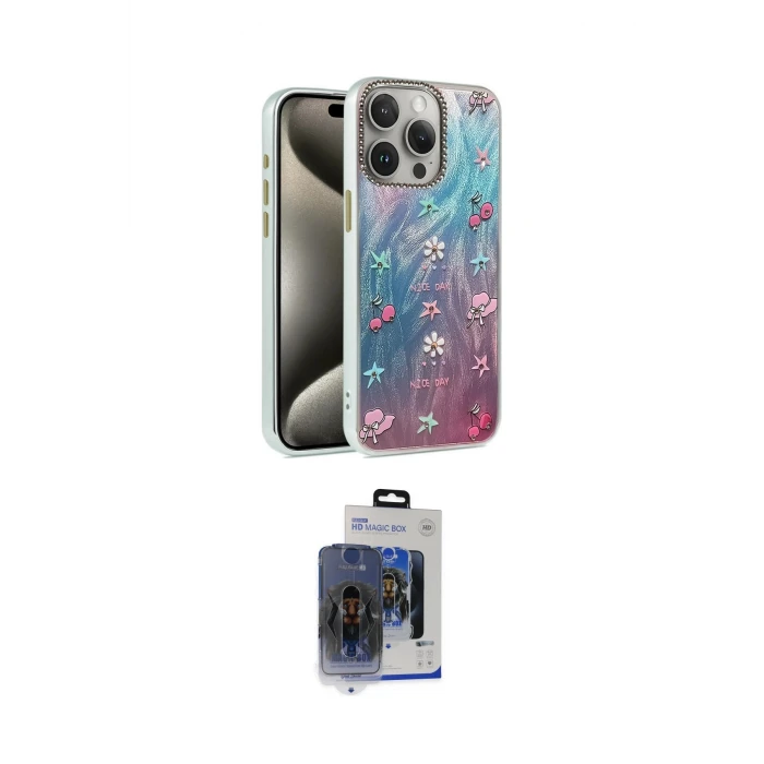 ieg™ iPhone 15 Pro Max Kılıf Zirve Modern Prime - Siyah Vanessa Magic Cam
