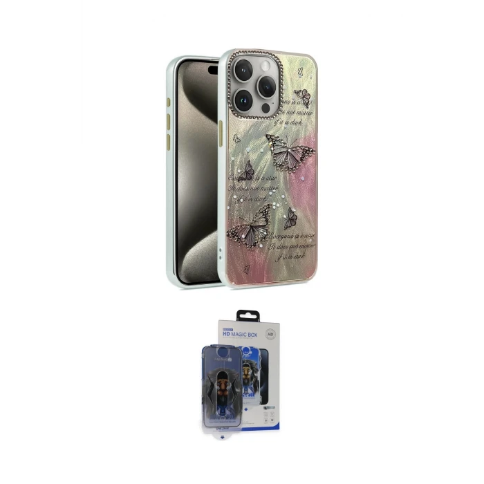 ieg™ iPhone 15 Pro Max Kılıf Zirve Modern Prime - Siyah Vanessa Magic Cam