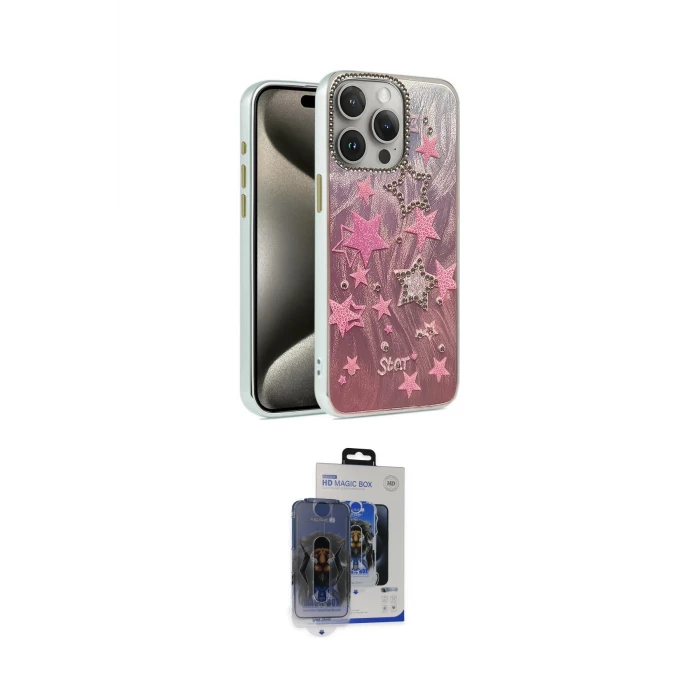 ieg™ iPhone 15 Pro Max Kılıf Zirve Modern Prime - Siyah Vanessa Magic Cam