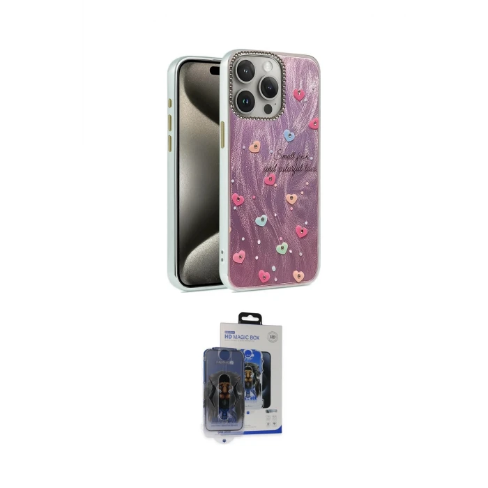 ieg™ iPhone 15 Pro Max Kılıf Zirve Modern Prime - Siyah Vanessa Magic Cam