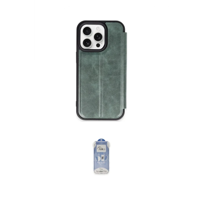 ieg™ iPhone 15 Pro Max Kılıf Zirve Yansıma Serisi - Siyah Joko Magic 5D Cam