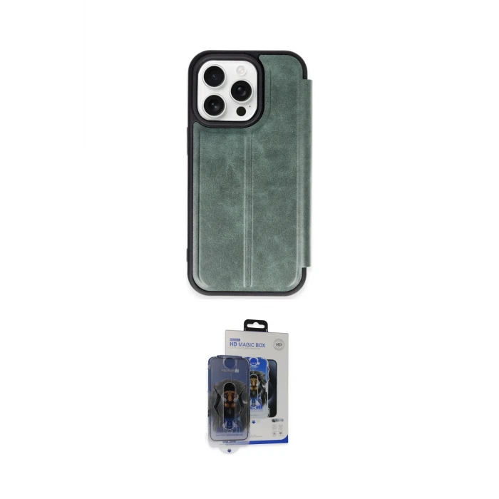 ieg™ iPhone 15 Pro Max Kılıf Zirve Yansıma Serisi - Siyah Vanessa Magic Cam