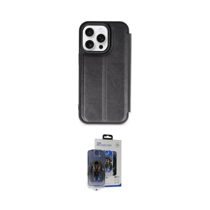 ieg™ iPhone 15 Pro Max Kılıf Zirve Yansıma Serisi - Siyah Vanessa Magic Cam