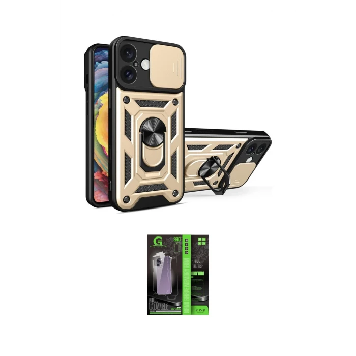ieg™ iPhone 16 Kılıf Ahenk Klasik - Şeffaf 360 Full Body Arka Koruyucu