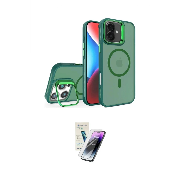ieg™ iPhone 16 Kılıf Akış Form - Şeffaf Pasifik Cam Ekran Koruyucu