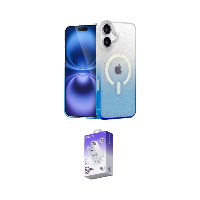ieg™ iPhone 16 Kılıf Eksen Minimal Özel Seri - Siyah Bilvis 5in1 3D Magic Cam Ekran Koruyucu