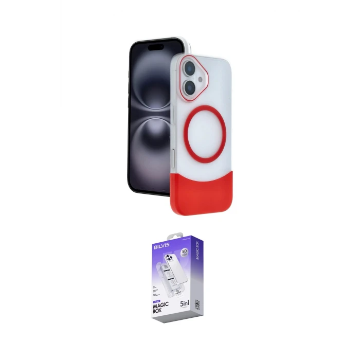 ieg™ iPhone 16 Kılıf Kozmos Form Özel Seri - Siyah Bilvis 5in1 3D Magic Cam Ekran Koruyucu