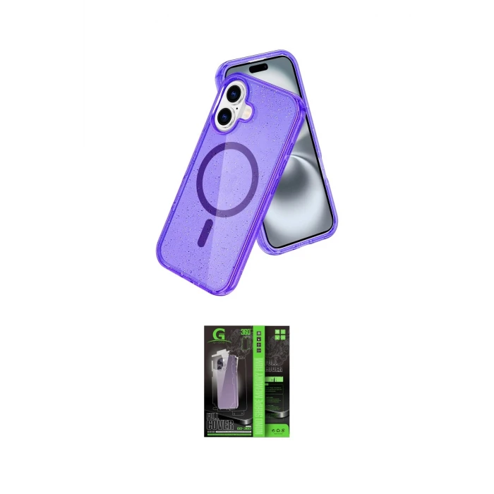ieg™ iPhone 16 Kılıf Nova Asil Prime - Şeffaf 360 Full Body Arka Koruyucu