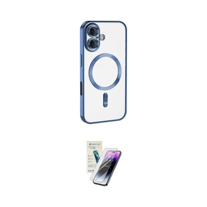 ieg™ iPhone 16 Kılıf Nova Işık Özel Seri - Şeffaf Pasifik Cam Ekran Koruyucu