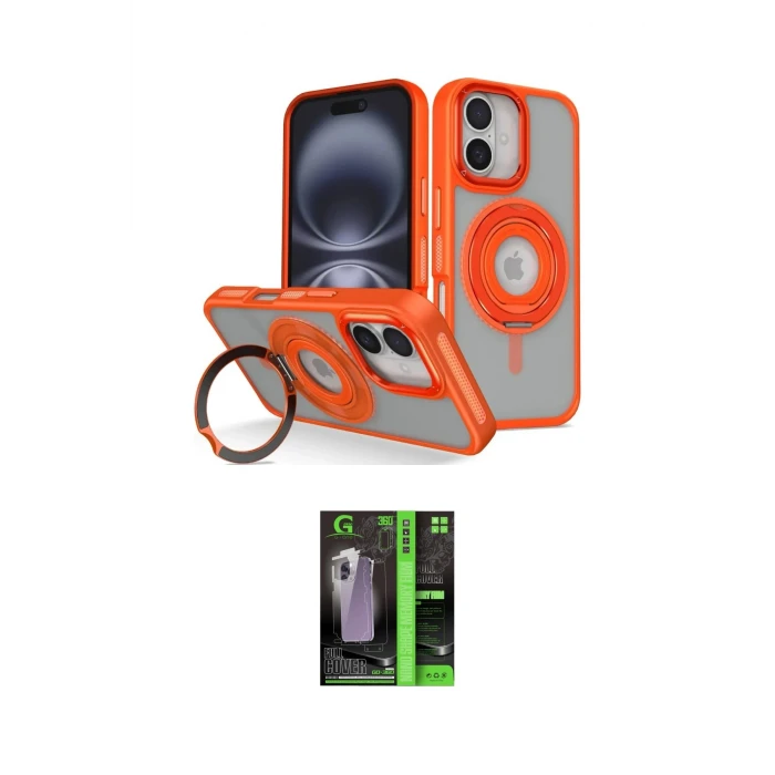 ieg™ iPhone 16 Kılıf Nova Minimal Serisi - Şeffaf 360 Full Body Arka Koruyucu