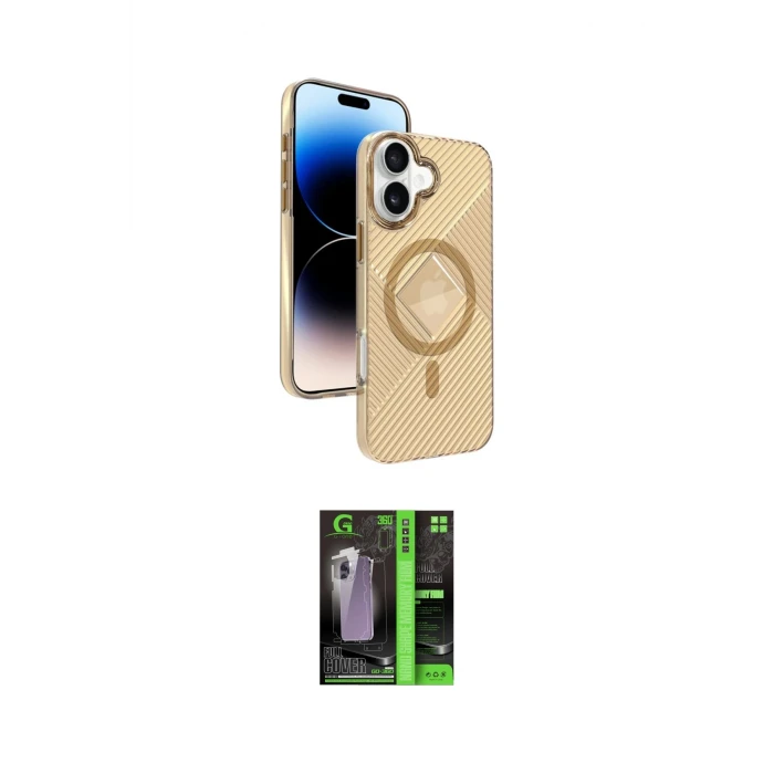 ieg™ iPhone 16 Kılıf Nova Modern Prime - Şeffaf 360 Full Body Arka Koruyucu