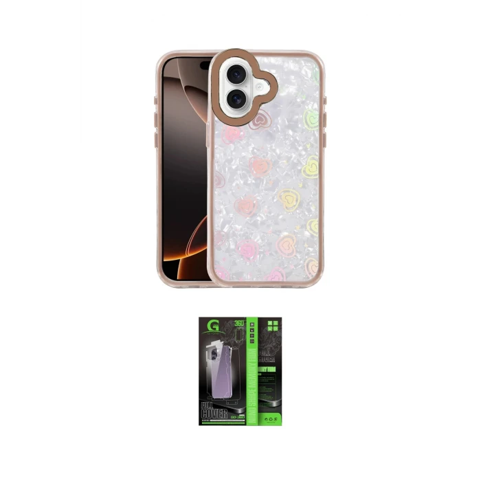 ieg™ iPhone 16 Kılıf Odak Prime - Şeffaf 360 Full Body Arka Koruyucu