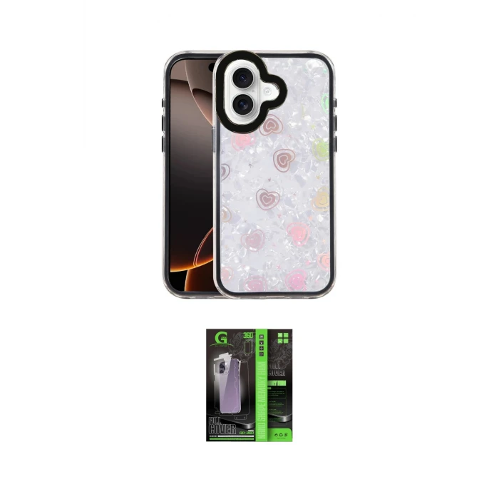 ieg™ iPhone 16 Kılıf Odak Prime - Şeffaf 360 Full Body Arka Koruyucu