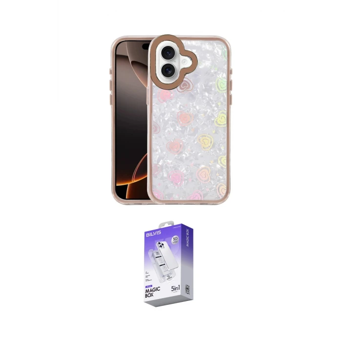 ieg™ iPhone 16 Kılıf Odak Prime - Siyah Bilvis 5in1 3D Magic Cam Ekran Koruyucu