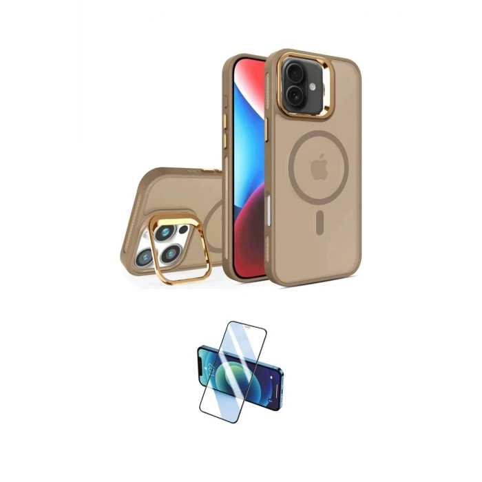 ieg™ iPhone 16 Plus Kılıf Akış Form - Siyah 3D Antistatik Cam Ekran Koruyucu