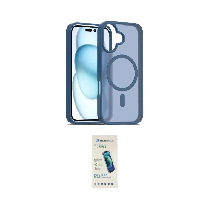 ieg™ iPhone 16 Plus Kılıf Siluet Minimal Prime - Şeffaf Pasifik Cam Ekran Koruyucu