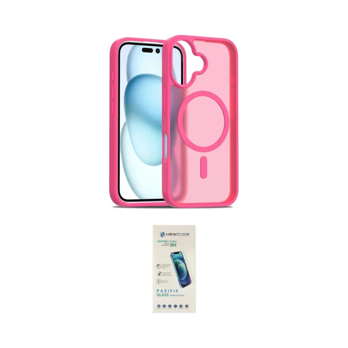 ieg™ iPhone 16 Plus Kılıf Siluet Minimal Prime - Şeffaf Pasifik Cam Ekran Koruyucu