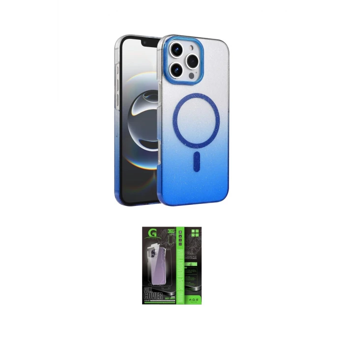 ieg™ iPhone 16 Pro Kılıf Ahenk Doku Özel Seri - Şeffaf 360 Full Body Arka Koruyucu