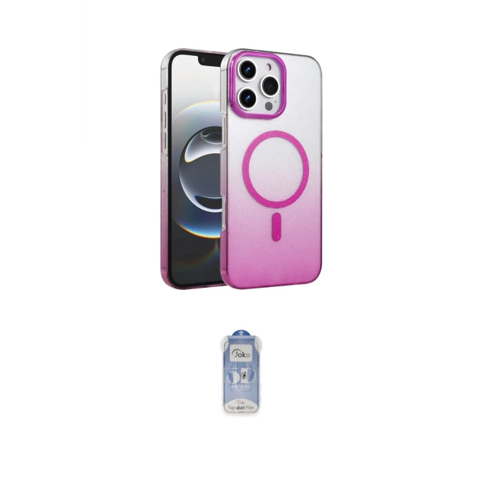 ieg™ iPhone 16 Pro Kılıf Ahenk Doku Özel Seri - Siyah Joko Magic 5D Cam