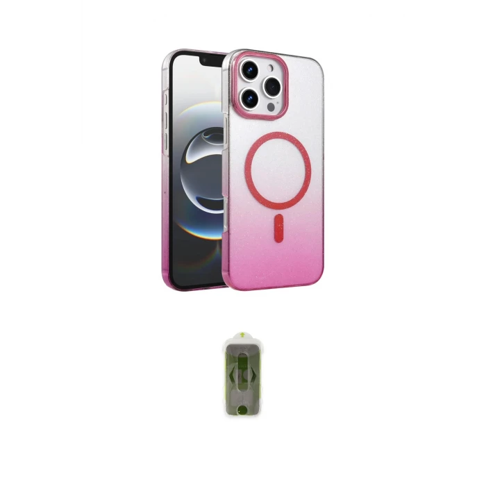ieg™ iPhone 16 Pro Kılıf Ahenk Doku Özel Seri - Siyah Joko Magic 5D Hayalet Cam