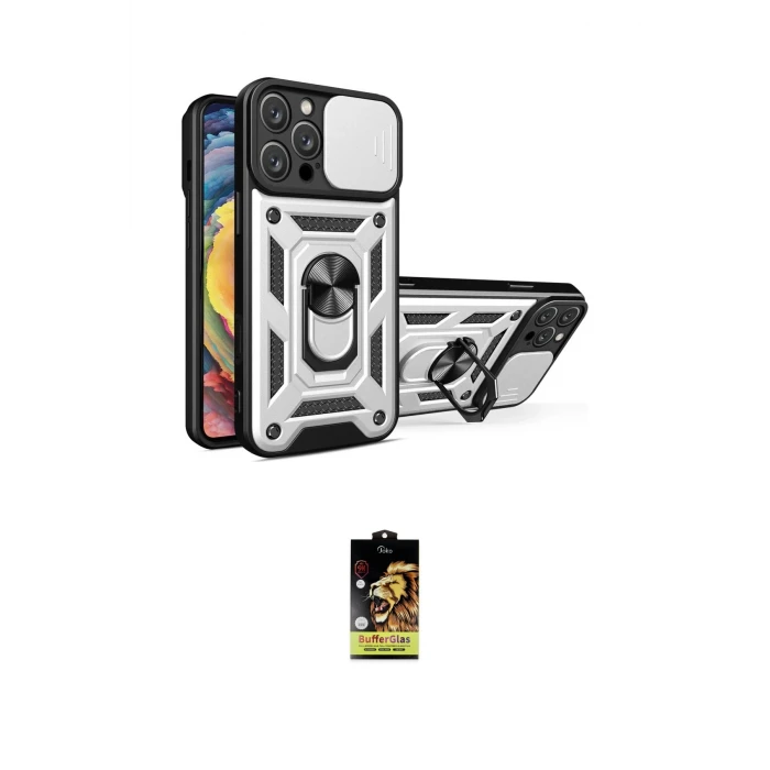 ieg™ iPhone 16 Pro Kılıf Ahenk Klasik - Siyah Buffer Cam Ekran Koruyucu