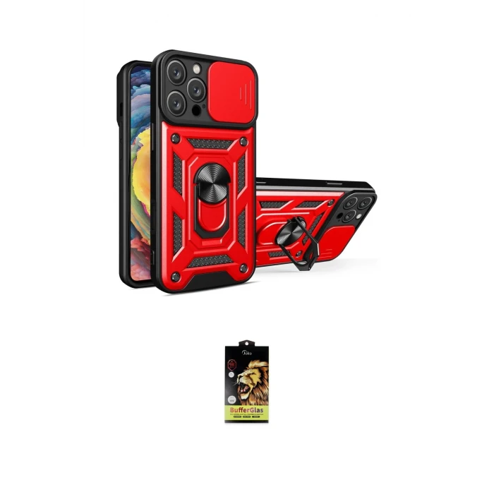 ieg™ iPhone 16 Pro Kılıf Ahenk Klasik - Siyah Buffer Cam Ekran Koruyucu