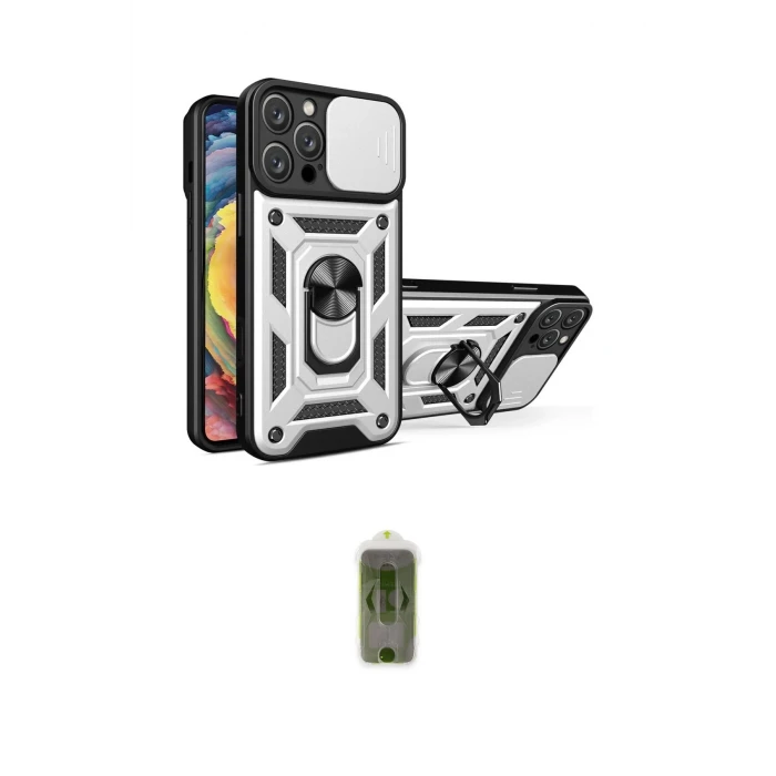 ieg™ iPhone 16 Pro Kılıf Ahenk Klasik - Siyah Joko Magic 5D Hayalet Cam