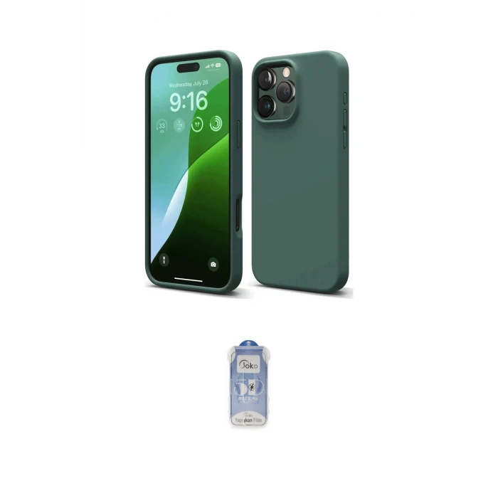 ieg™ iPhone 16 Pro Kılıf Ahenk Serisi - Siyah Joko Magic 5D Cam