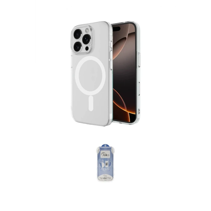 ieg™ iPhone 16 Pro Kılıf Ahenk Yansıma Prime - Siyah Joko Magic 5D Cam