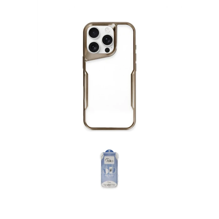ieg™ iPhone 16 Pro Kılıf Akış Çizgi Koleksiyonu - Siyah Joko Magic 5D Cam