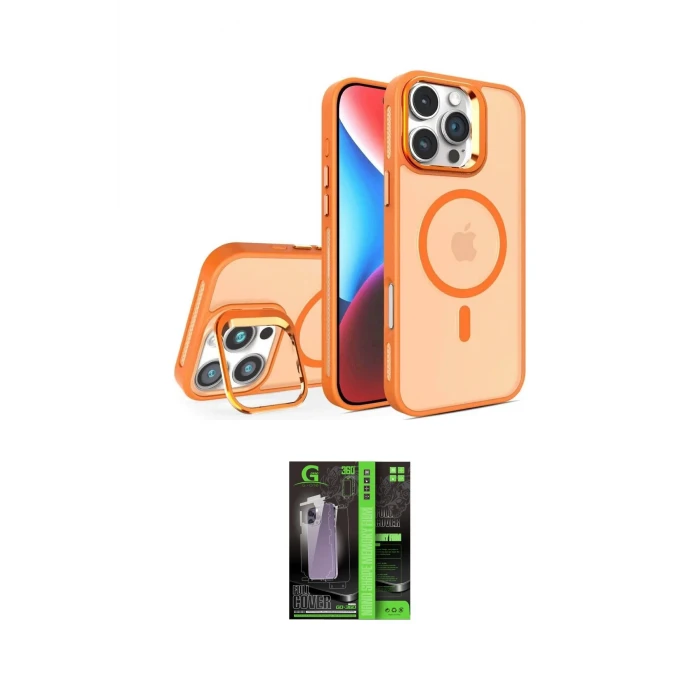 ieg™ iPhone 16 Pro Kılıf Akış Form - Şeffaf 360 Full Body Arka Koruyucu