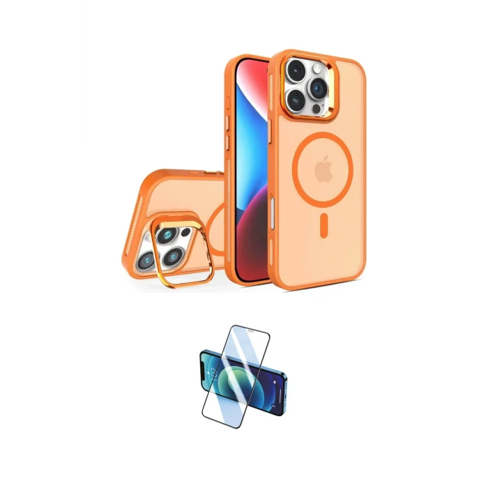 ieg™ iPhone 16 Pro Kılıf Akış Form - Siyah 3D Antistatik Cam Ekran Koruyucu