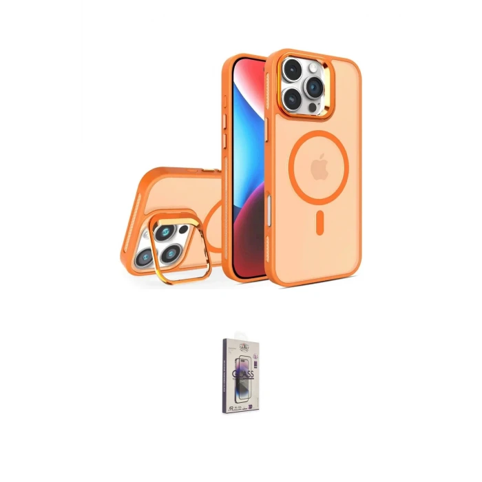 ieg™ iPhone 16 Pro Kılıf Akış Form - Siyah Bilvis 3D Cam Ekran Koruyucu