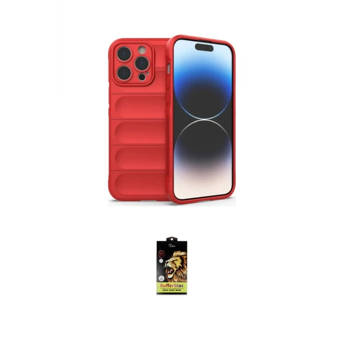 ieg™ iPhone 16 Pro Kılıf Atlas Koleksiyonu - Siyah Buffer Cam Ekran Koruyucu