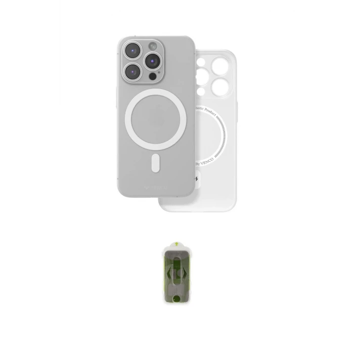 ieg™ iPhone 16 Pro Kılıf Çekirdek Klasik - Siyah Joko Magic 5D Hayalet Cam