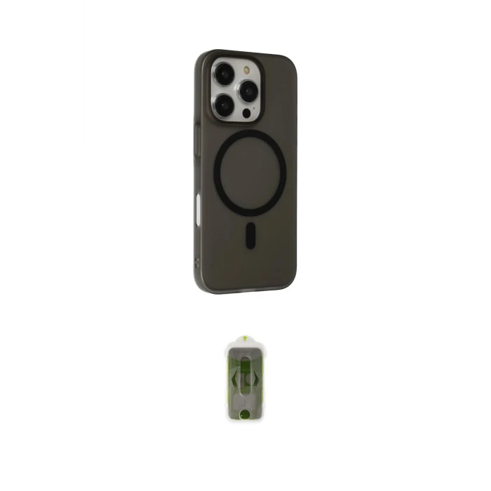 ieg™ iPhone 16 Pro Kılıf Çekirdek Modern Prime - Siyah Joko Magic 5D Hayalet Cam