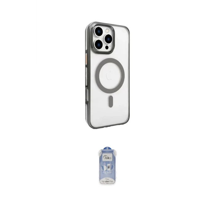 ieg™ iPhone 16 Pro Kılıf Doruk Doku Özel Seri - Siyah Joko Magic 5D Cam