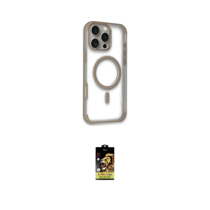ieg™ iPhone 16 Pro Kılıf Eksen Klasik Koleksiyonu - Siyah Buffer Cam Ekran Koruyucu