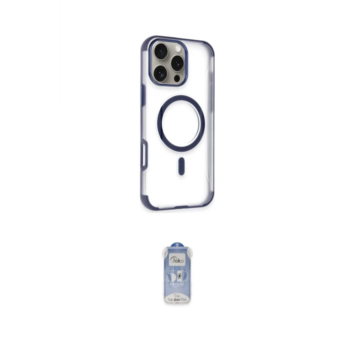 ieg™ iPhone 16 Pro Kılıf Eksen Klasik Koleksiyonu - Siyah Joko Magic 5D Cam