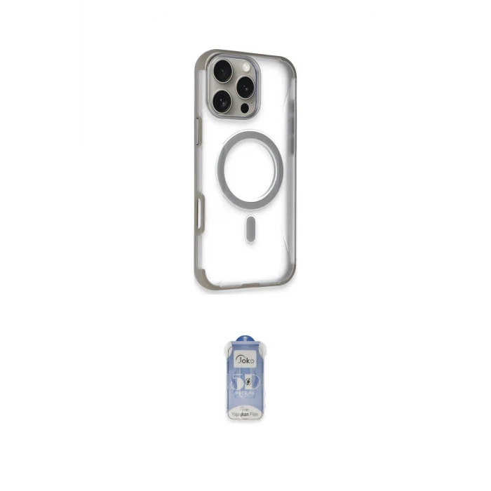 ieg™ iPhone 16 Pro Kılıf Eksen Klasik Koleksiyonu - Siyah Joko Magic 5D Cam