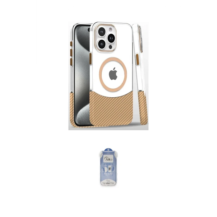 ieg™ iPhone 16 Pro Kılıf İz Asil Prime - Siyah Joko Magic 5D Cam