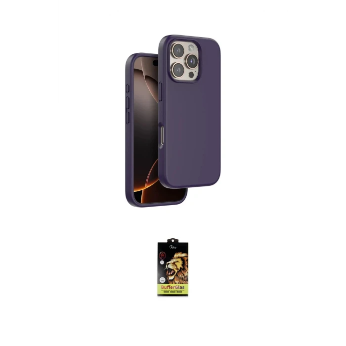 ieg™ iPhone 16 Pro Kılıf Kıvılcım Çizgi Serisi - Siyah Buffer Cam Ekran Koruyucu