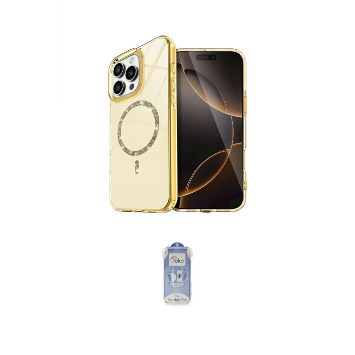 ieg™ iPhone 16 Pro Kılıf Kıvılcım Form Prime - Siyah Joko Magic 5D Cam