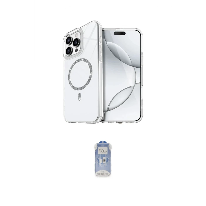 ieg™ iPhone 16 Pro Kılıf Kıvılcım Form Prime - Siyah Joko Magic 5D Cam