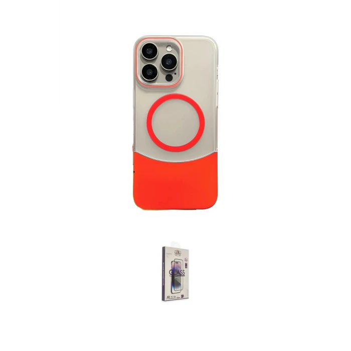 ieg™ iPhone 16 Pro Kılıf Kozmos Form Özel Seri - Siyah Bilvis 3D Cam Ekran Koruyucu