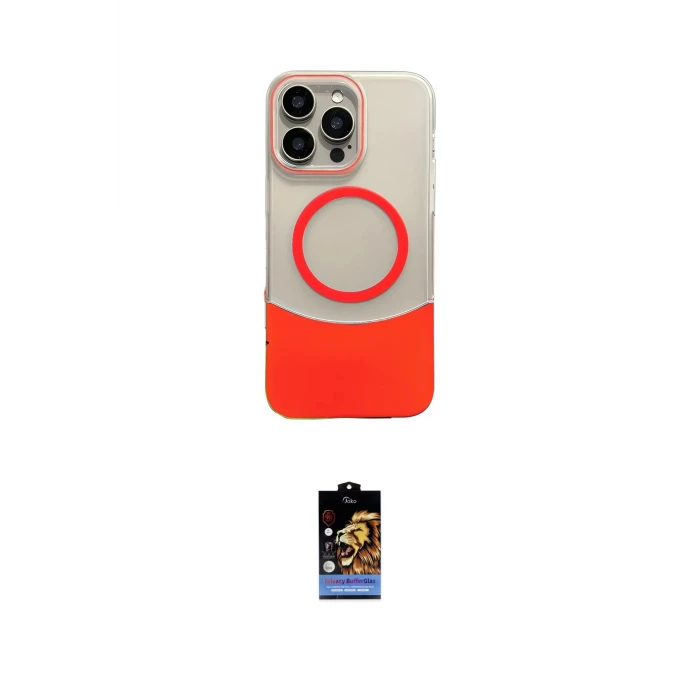 ieg™ iPhone 16 Pro Kılıf Kozmos Form Özel Seri - Siyah Buffer Hayalet Cam Ekran Koruyucu